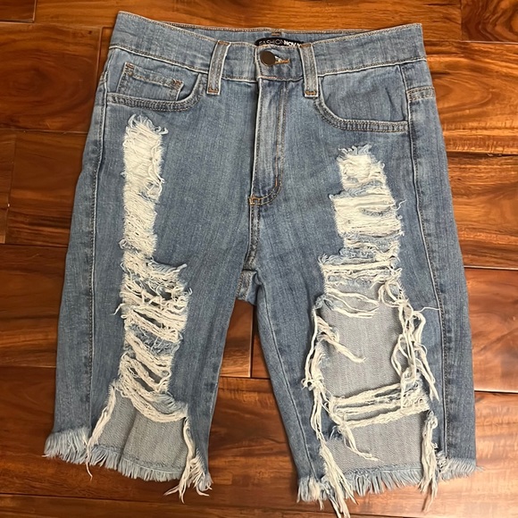 Denim Bermuda Shorts - Picture 1 of 3